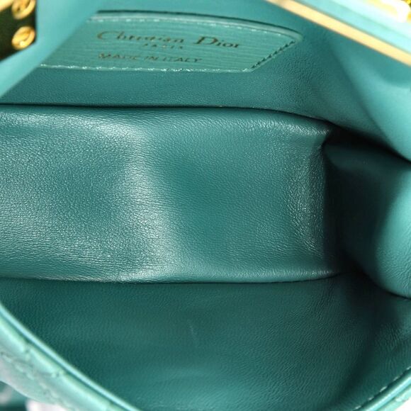 Christian Dior Caro Bag Cannage Quilt Calfskin Micro Green - Picture 5 of 6